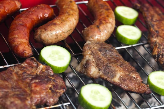 BBQ, Grilling time, bright colorful vivid theme