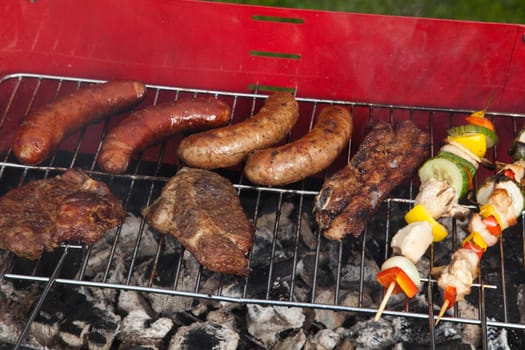 BBQ, Grilling time, bright colorful vivid theme