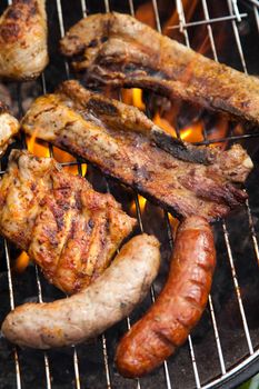 BBQ, Grilling time, bright colorful vivid theme