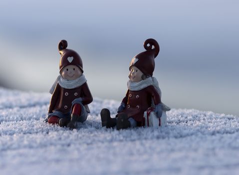 Sitting on the pier with some frost bitten wood