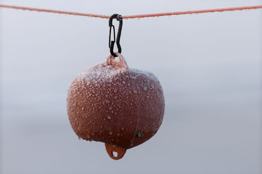 A buoy with some frosty details