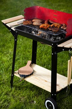 Grill background, bright colorful vivid theme
