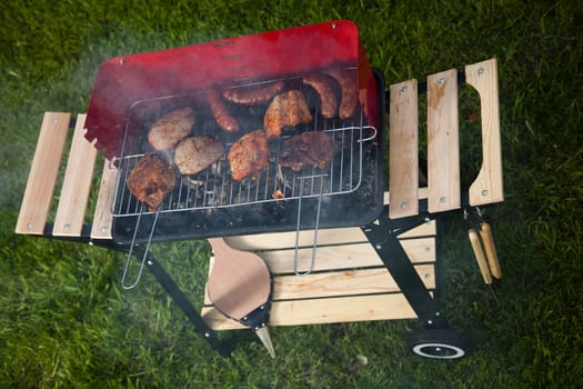 Grill background, bright colorful vivid theme