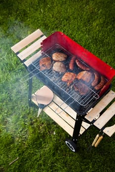 Grill background, bright colorful vivid theme