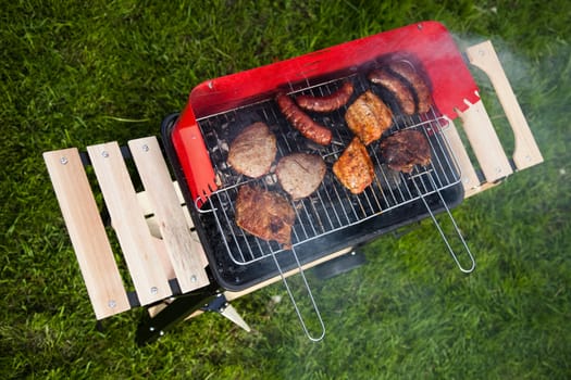 Grilling time, Grill, bright colorful vivid theme