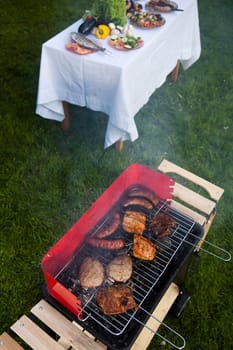 Grilling time, Grill, bright colorful vivid theme