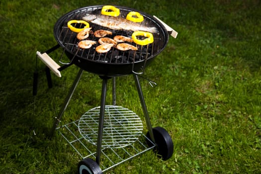 Grilling time, Grill, bright colorful vivid theme