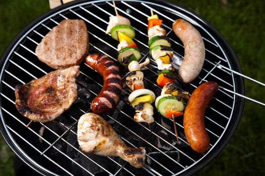 Fire, Hot grilling, bright colorful vivid theme