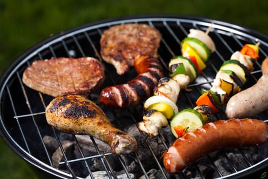 Fire, Hot grilling, bright colorful vivid theme