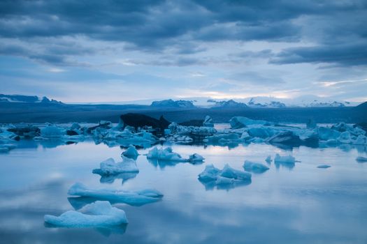 Lake iceland, bright colorful vivid theme