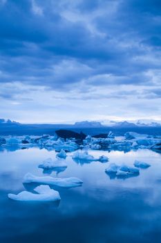 Lake iceland, bright colorful vivid theme