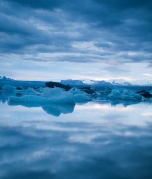 Lake iceland, bright colorful vivid theme
