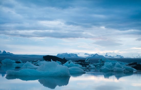 Lake iceland, bright colorful vivid theme