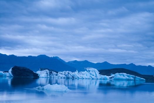 Lake iceland, bright colorful vivid theme