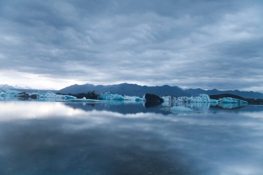 Lake iceland, bright colorful vivid theme