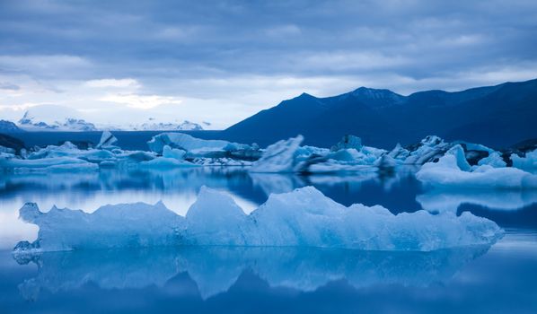 Lake iceland, bright colorful vivid theme