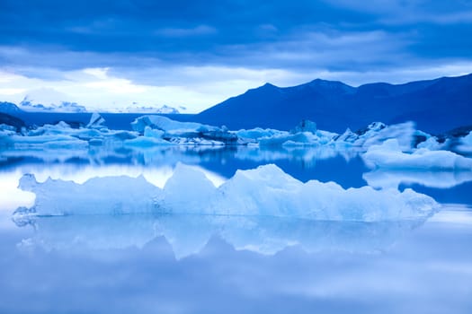Lake iceland, bright colorful vivid theme