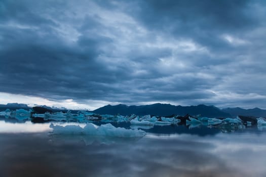 Lake iceland, bright colorful vivid theme