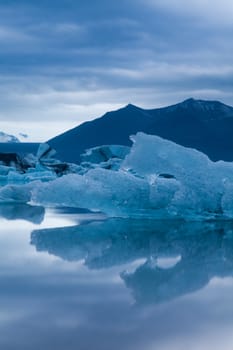 Lake iceland, bright colorful vivid theme