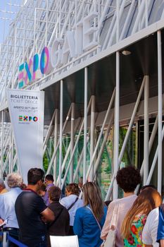 MILAN, ITALY - MAY, 15: View of Expo gate 2015 in Milan on May 15, 2015