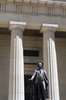 Federal Hall National Memorial was built in the 1700. In front of this building was G. Washington Inaguration as president.
