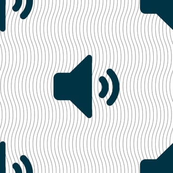 Speaker volume, Sound icon sign. Seamless pattern with geometric texture. Vector illustration