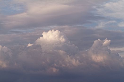 Landscape of the sun behind the clouds