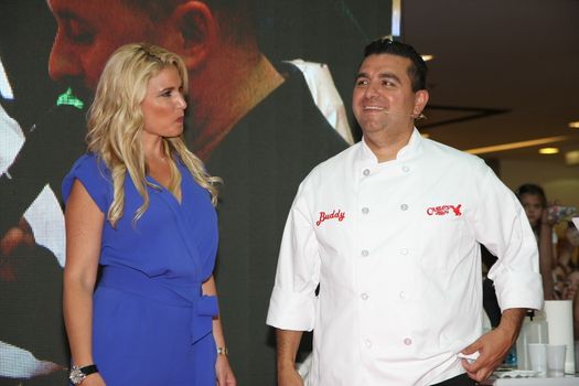 Cake boss Buddy Valastro,the star of TLC channel, with his wife, on 1 June 2015,in shopping center Usce in Belgrade,Serbia,promoting new programs and new season of the Cake boss tv show