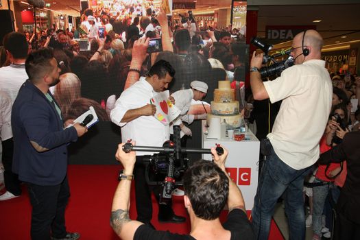Cake boss Buddy Valastro,the star of TLC channel,on 1 Junr,in shopping center Usce in Belgrade,Serbia,promoting new programs and new season of the Cake boss tv sh