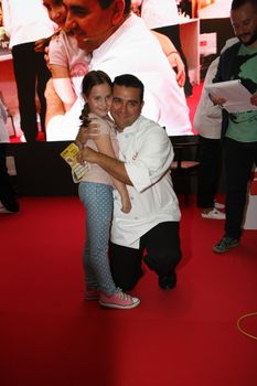 Cake boss Buddy Valastro,the star of TLC channel, little girl fun, on 1 June 2015,in shopping center Usce in Belgrade,Serbia,promoting new programs and new season of the Cake boss tv show