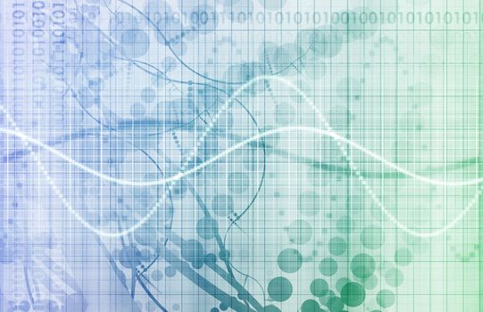 Medical Research Background with Molecule Formation Art