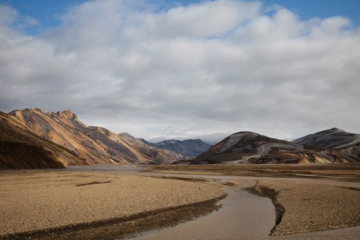 Mountain landscape , Landmannalaugar,Iceland, bright colorful vivid theme