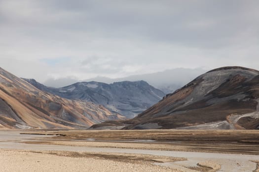 Mountain landscape , Landmannalaugar,Iceland, bright colorful vivid theme