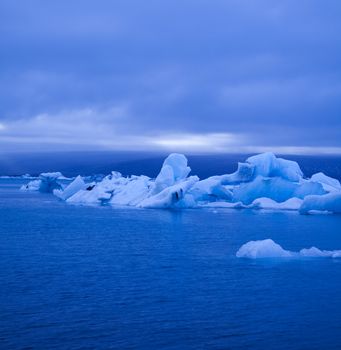 Lake iceland, bright colorful vivid theme