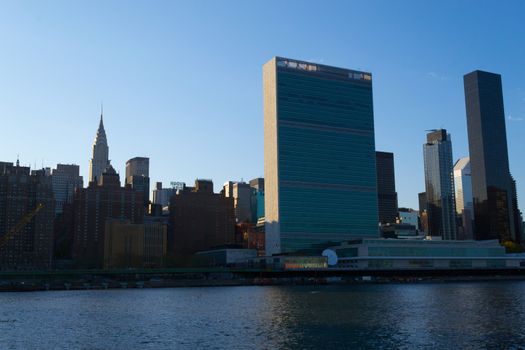 Midtown Manhattan from a ferry in the East River