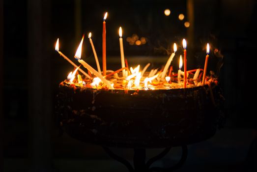 Candles in the Church of the Holy Sepulchre, Jerusalem