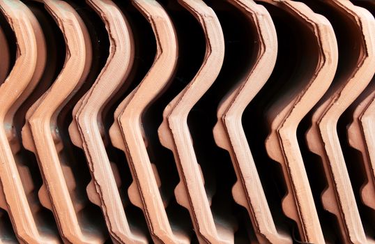 abstract background with  terracotta  tile for roof
