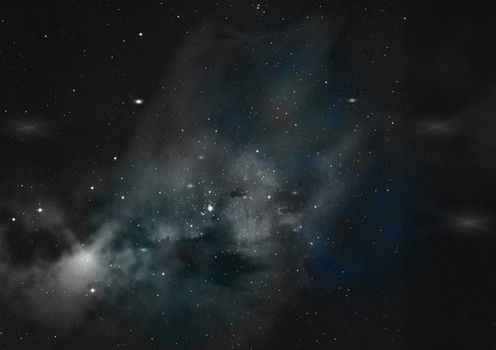Far being shone nebula and star field against space. "Elements of this image furnished by NASA".