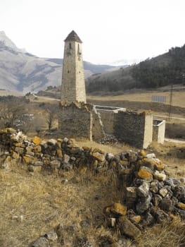 Towers Of Ingushetia. Ancient Architecture And Ruins