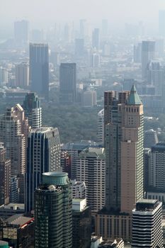 Top view city at Bangkok in Thailand