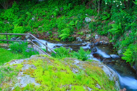 View of torrent in Arzo countryside, Verbania. italy