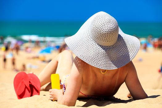 Woman on a beach