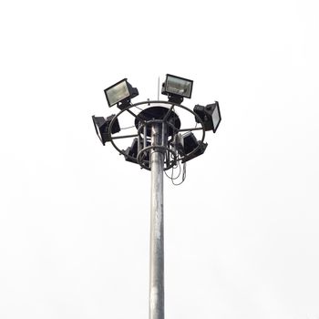 Stadium lights, isolated on white background