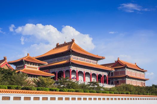 Chinese Buddhist temple in Bangkok names "Wat Mangkon Kamalawat" or "Wat Leng Noei Yi", taken at sunny day