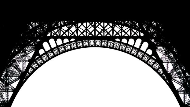 Silhouette Pattern of  Eiffel Tower in Paris, France