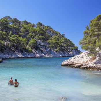 The famous Calanques national park of Cassis, France.