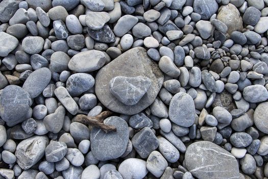 Pebbles on the shore of the river Isar