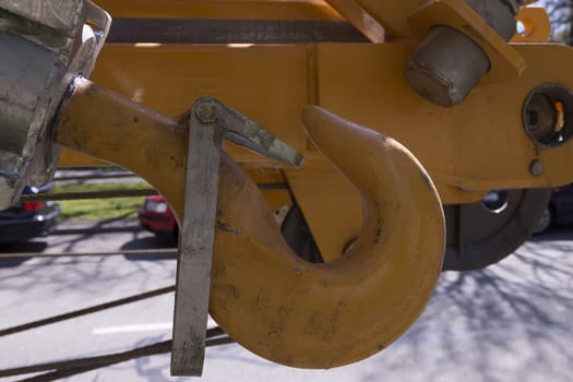 A lifting hook on a industry crane