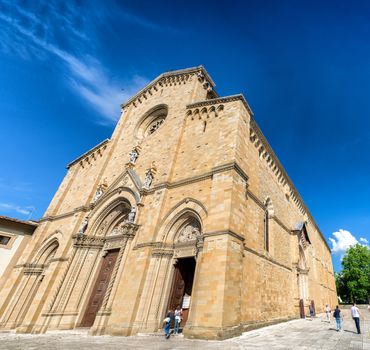 Arezzo, wonderful view of Cathedral facade.