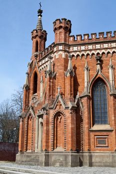  Neo-Gothic Roman Catholic Chapel of Blessed Bronislawa on Kosciuszko Mound in Cracow in Poland